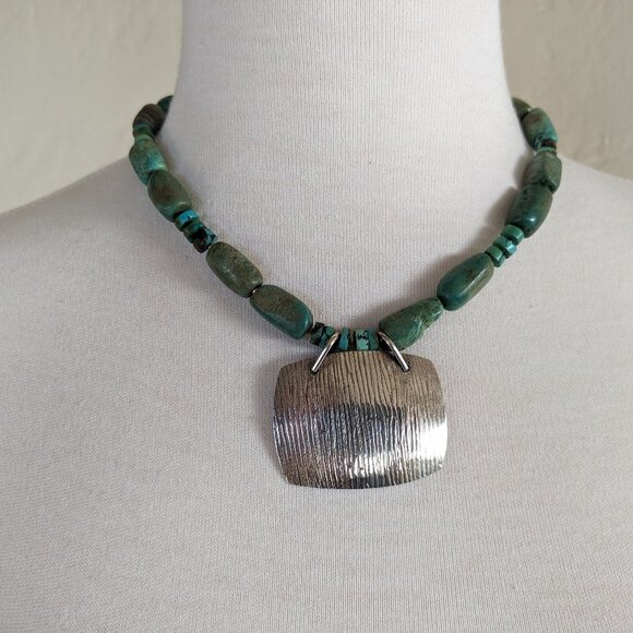 Barse Sterling Pendant on Chunky Stone Necklace-Choice of Sterling Earrings - Picture 4 of 14